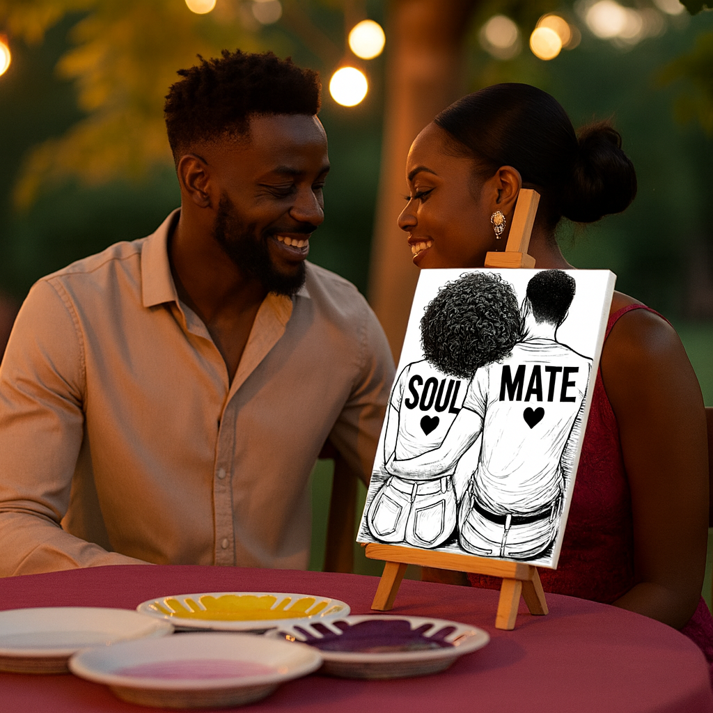 Two Canvas, One Love: Soul Mate Canvas Paint Kit – Romantic Couples Art, DIY Date Night Painting Activity, Love & Faith Home Décor