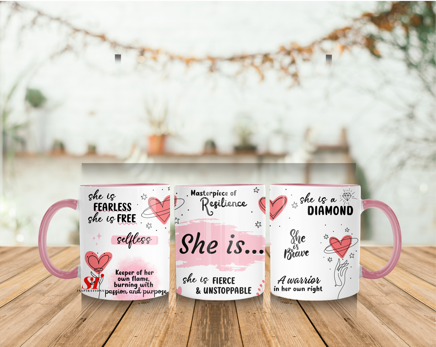 "She Is... Inspirational Mug – Empowering Coffee Cup for Women"