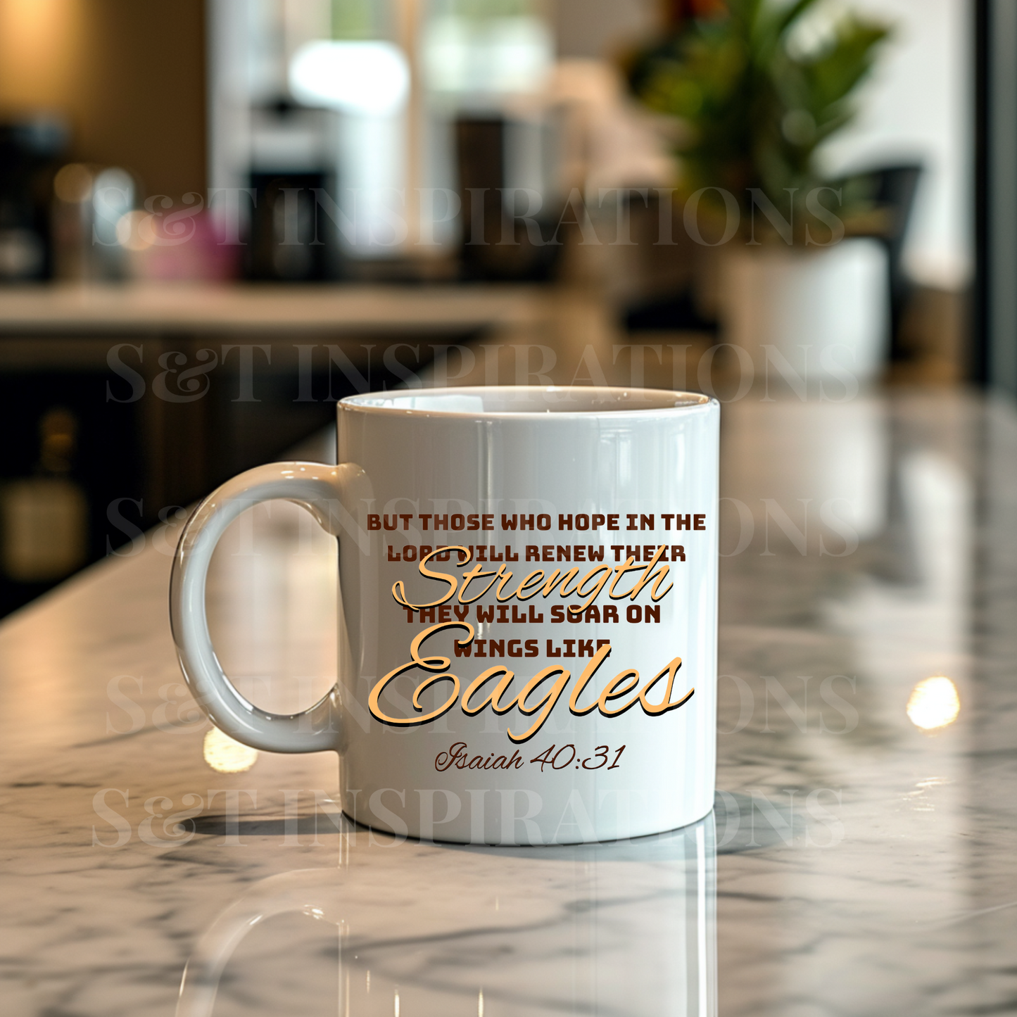 Wings Like Eagles Mug – Isaiah 40:31 Scripture Christian Coffee Cup