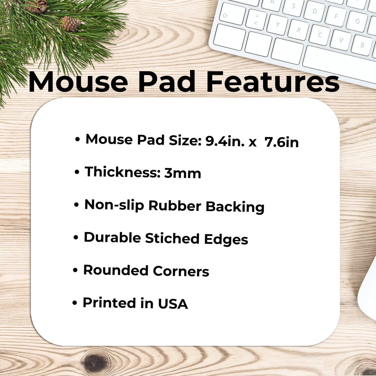 Kindness Affirmation Mouse Pad – “You Are Kind and Compassionate” | Floral Desk Mat for Women | Christian Gifts for Her