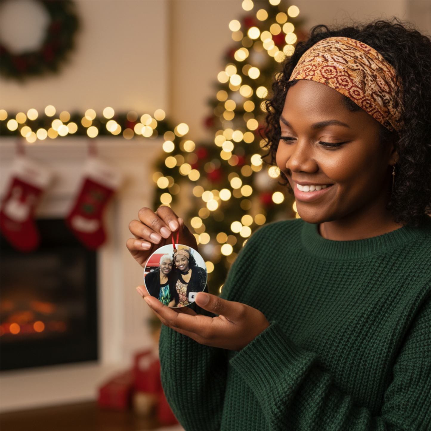 Custom Photo Ornament — Personalized 2.76" MDF Sublimation Christmas Keepsake