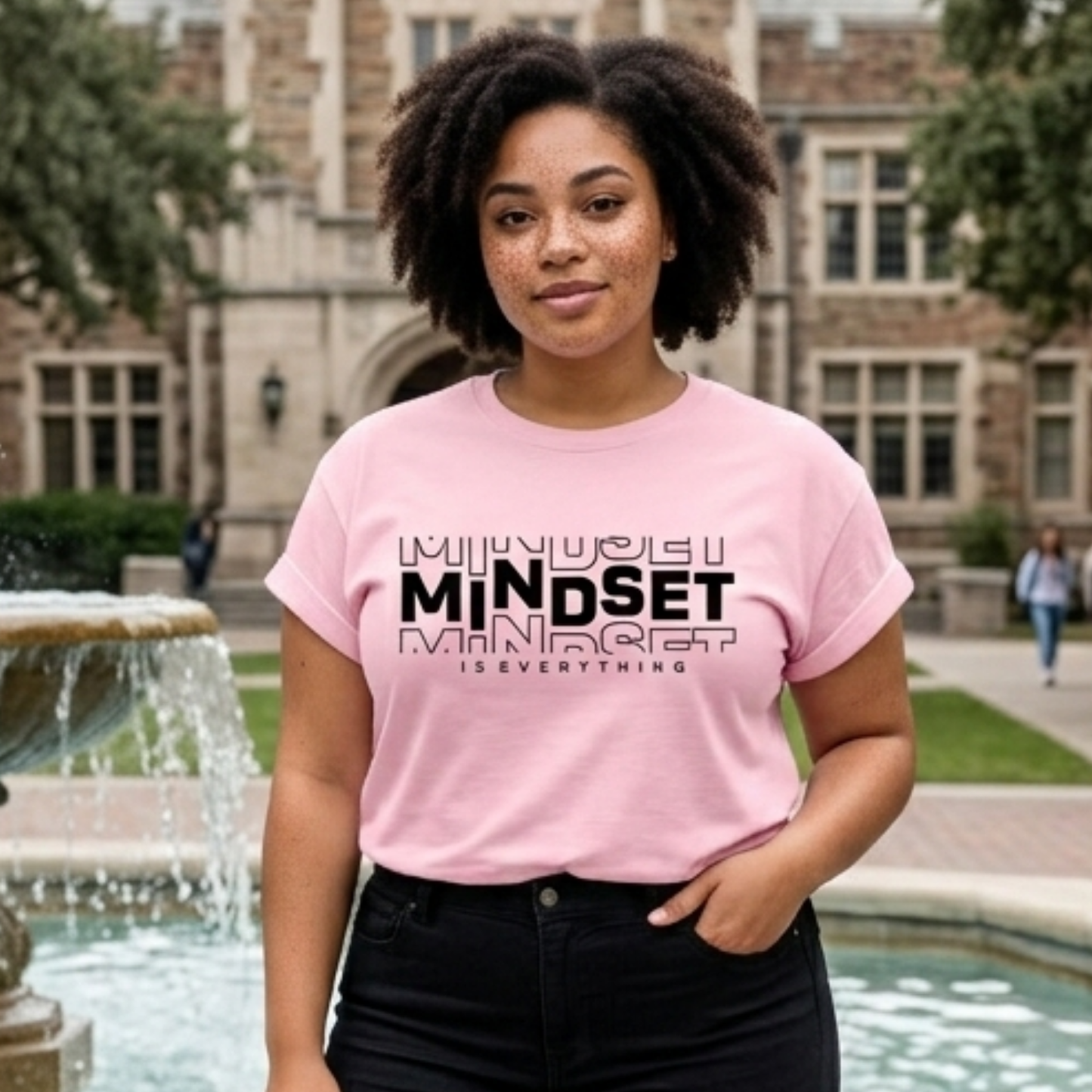 Mindset Is Everything T Shirt Gildan 5000 Heavy Cotton Luxury Streetwear Graphic Tee Unisex Motivational Fashion Top