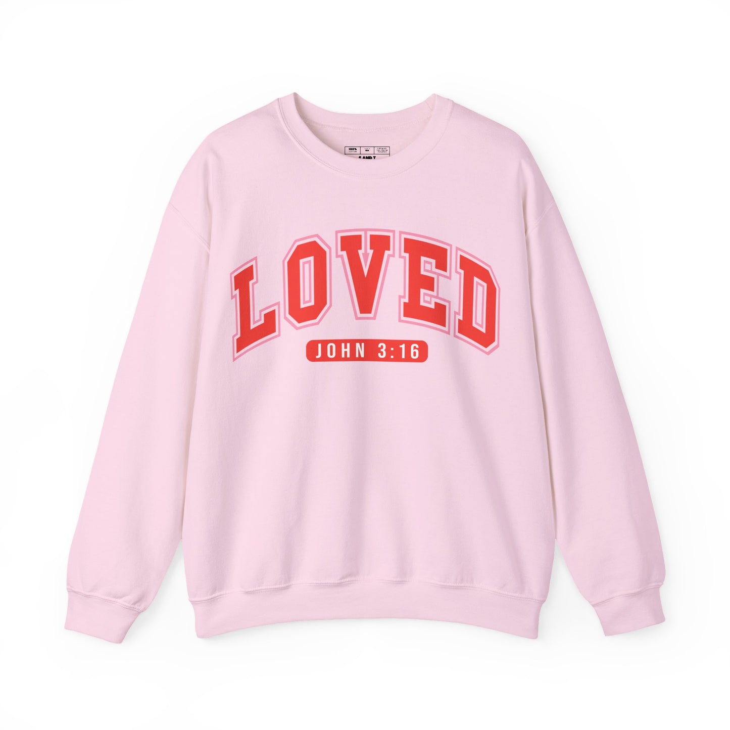 Loved Through It All Faith Sweatshirt John 3:16 Christian Crewneck
