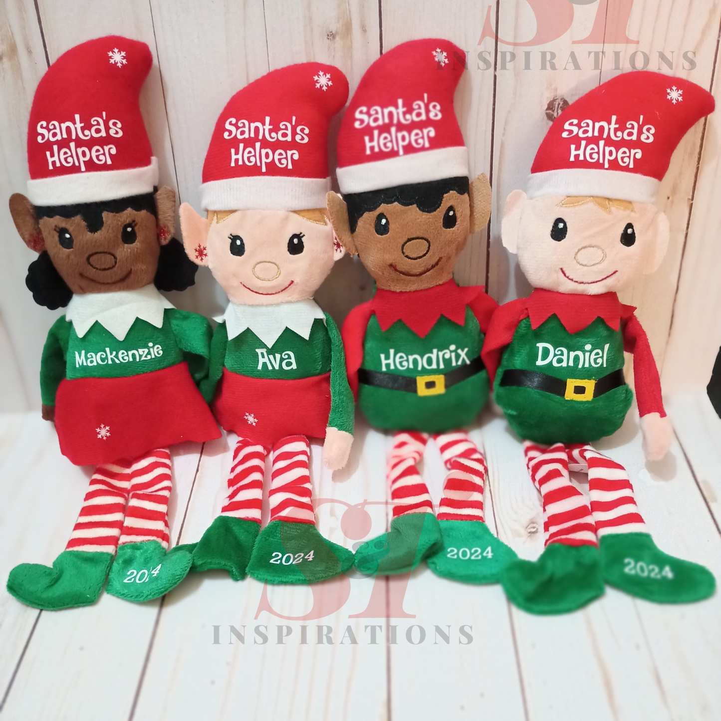 14.5" Plush Santa's Helper Elf Dolls with Adoption Certificate - Personalized