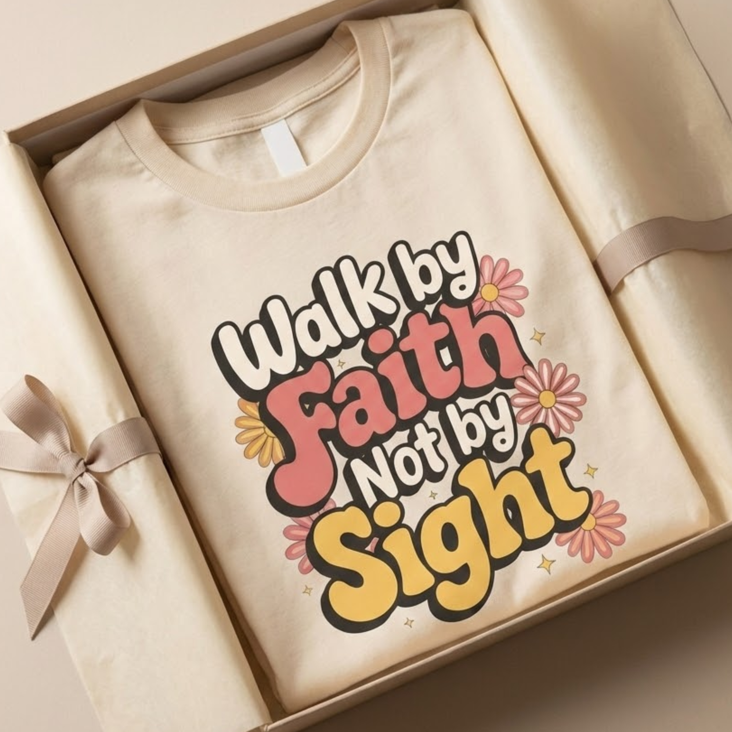 Christian Encouragement Shirt Walk by Faith Not by Sight Bella Canvas Faith T Shirt for Women Bible Verse Gift for Her