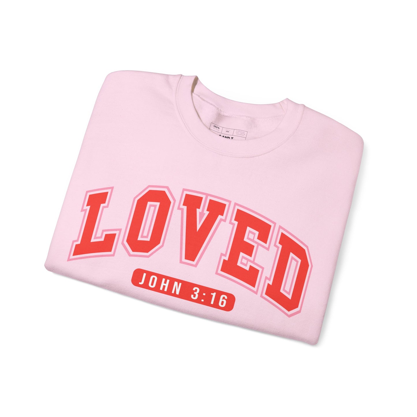 Loved Through It All Faith Sweatshirt John 3:16 Christian Crewneck
