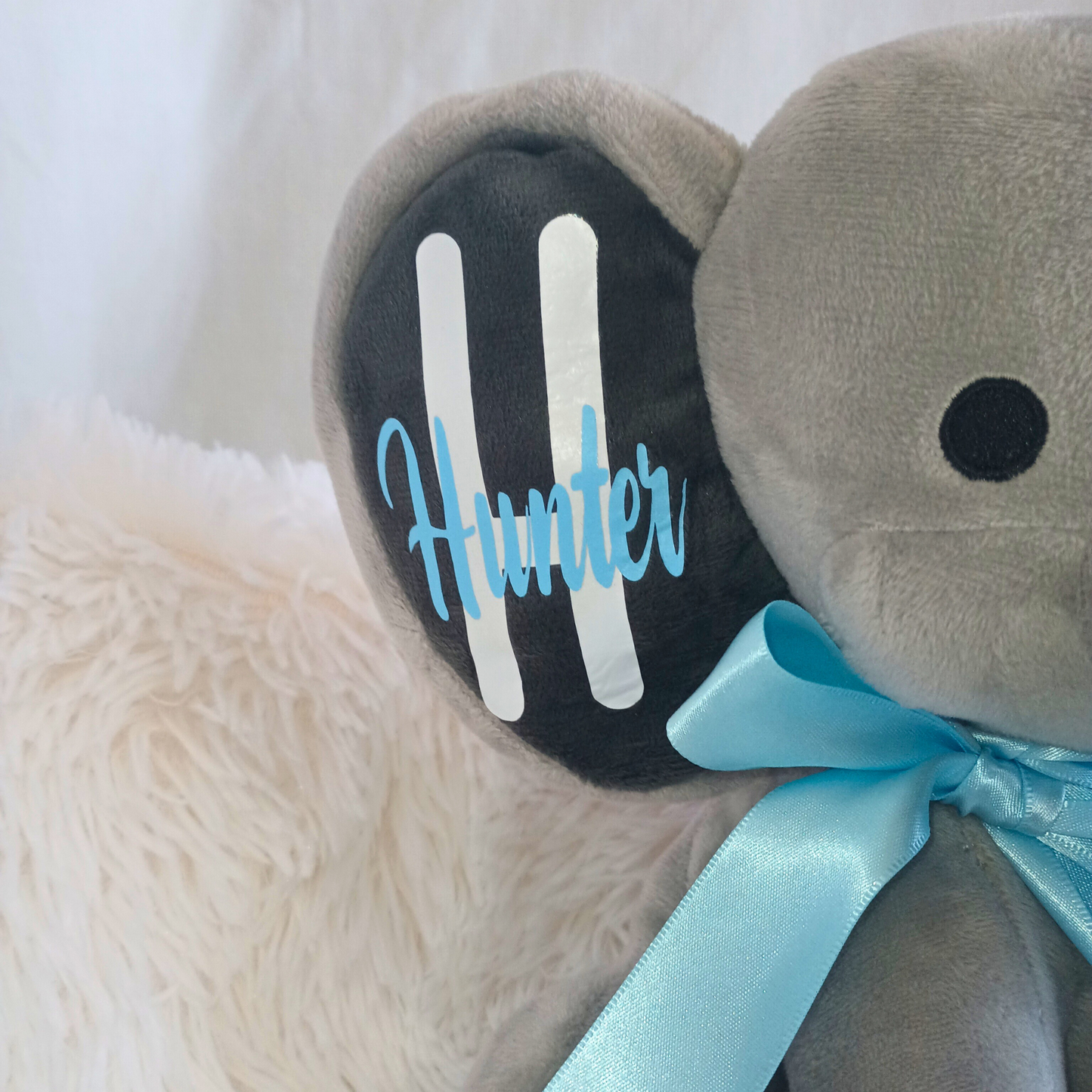Personalized Birth Announcement Elephant Birth Announcement Baby Keepsake Stuffed Animal Gift