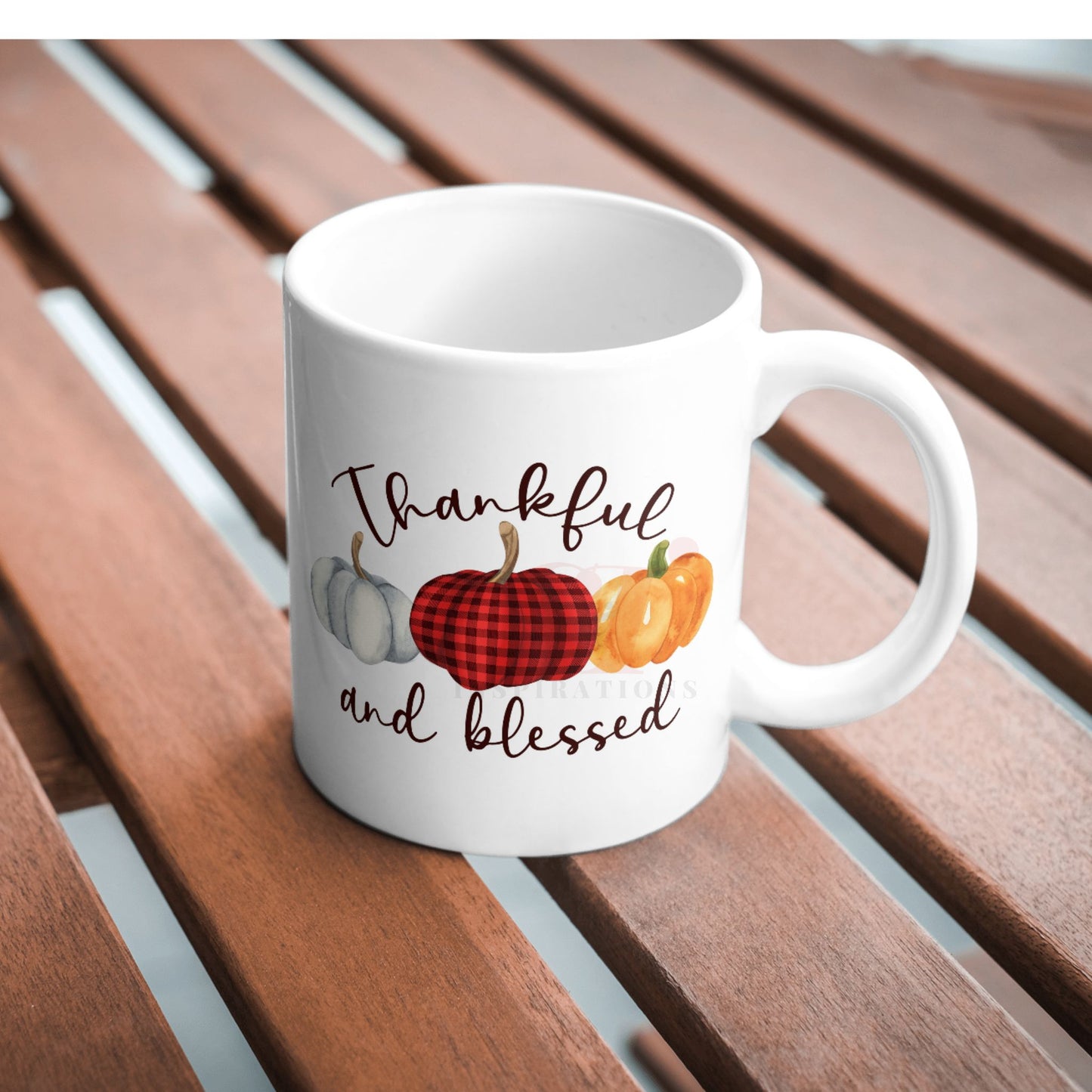 Thankful and Blessed Pumpkin Mug | Autumn Vibes | Fall Coffee Mug | Thanksgiving Mug | Custom Fall Gift