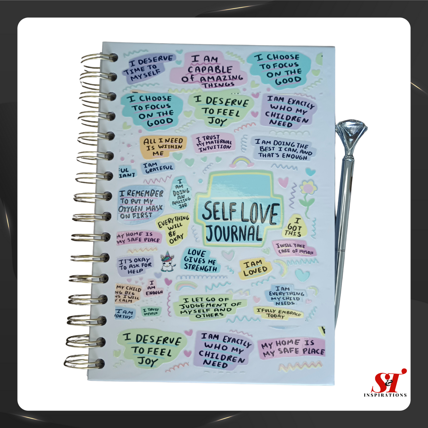 Self-Care Journal – Daily Check-Ins, Positive Thinking & Guided Self-Love Prompts
