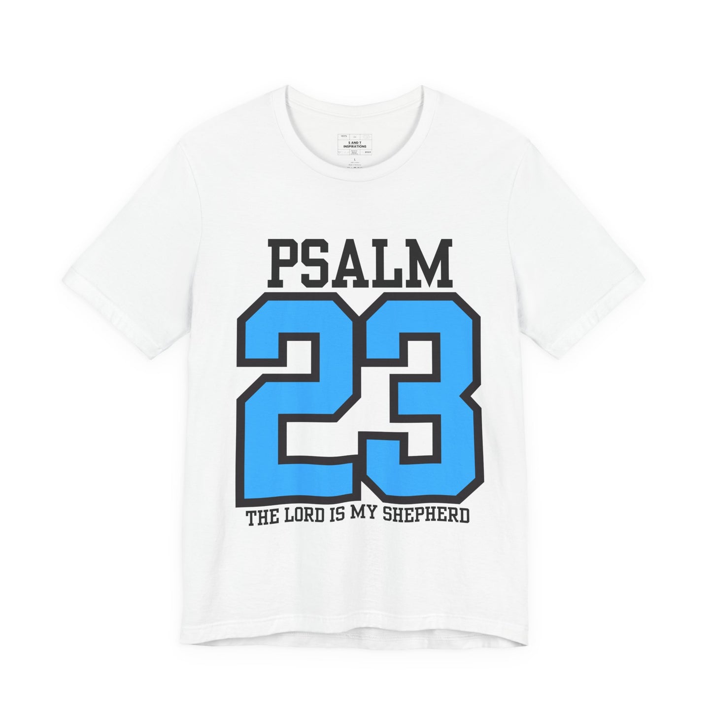 Psalm 23 Christian T-Shirt Faith Reminder Tee, The Lord Is My Shepherd Scripture Shirt for Women