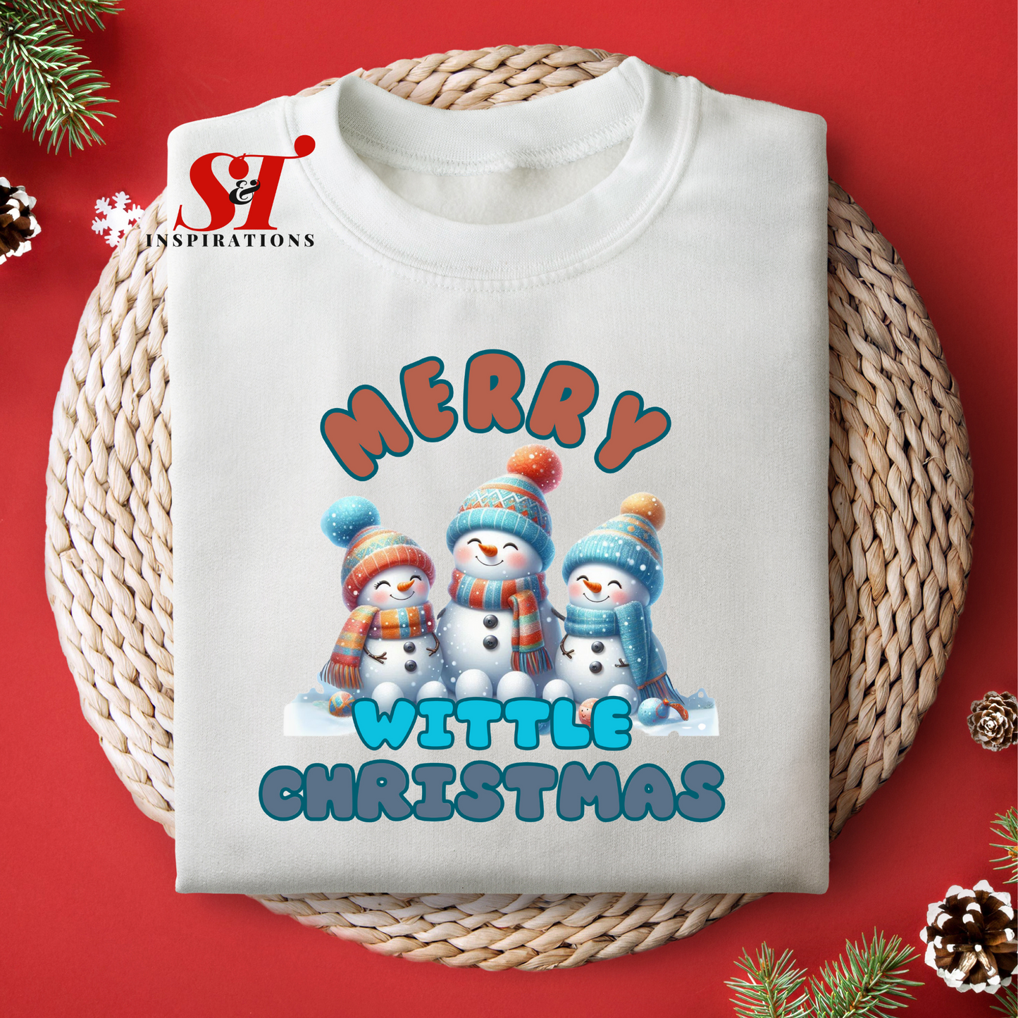 "Merry Wittle Christmas" Snowman Shirt