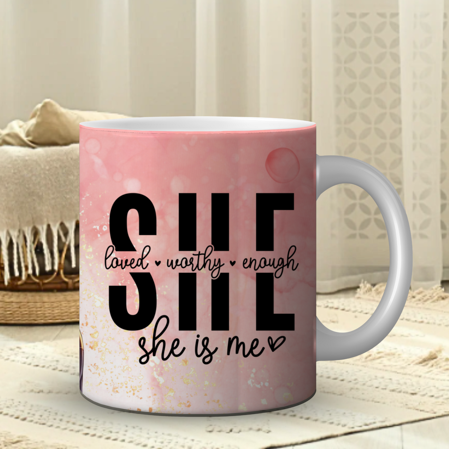 You Are Enough Affirmation Mug | Inspirational Gift for Her