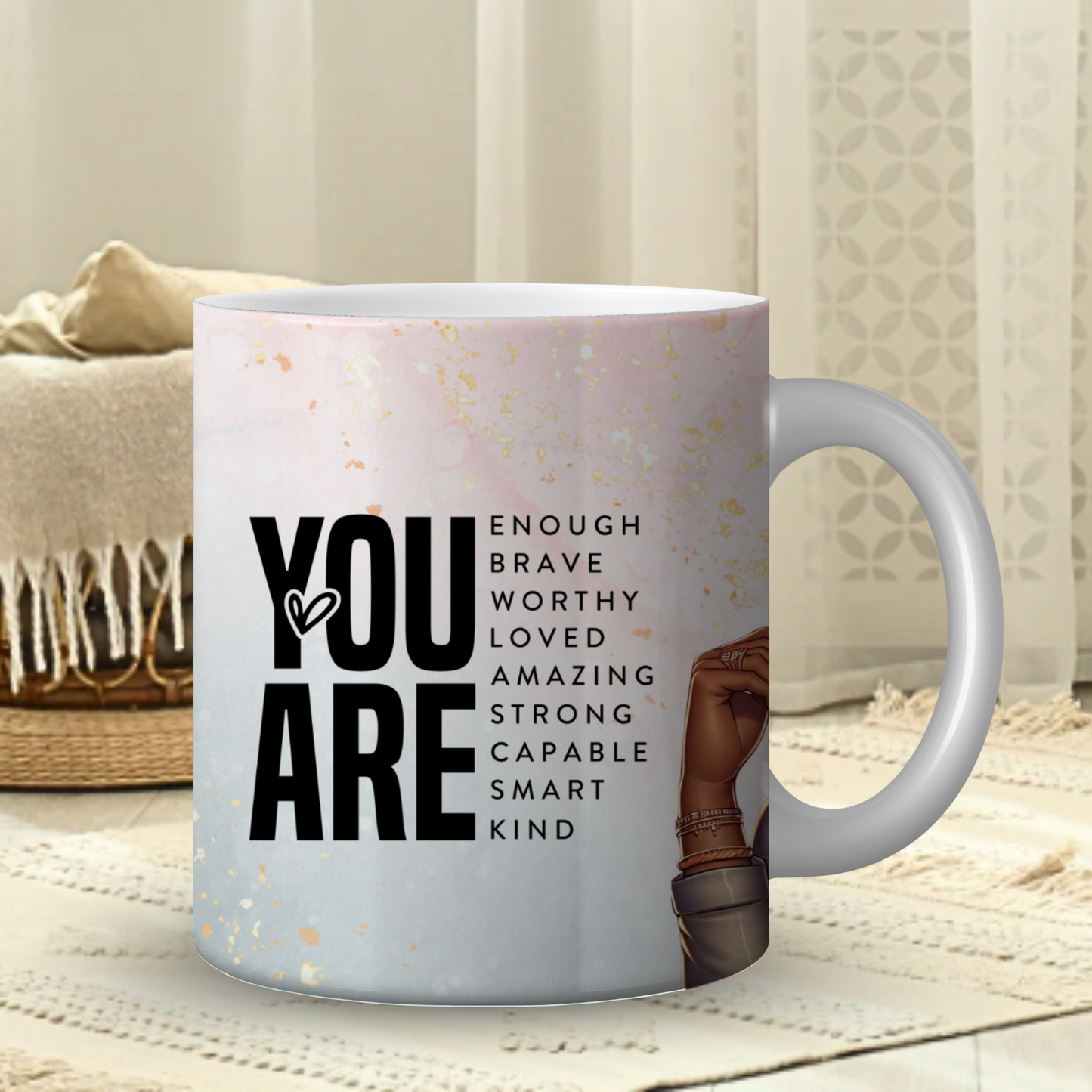 You Are Enough Affirmation Mug | Inspirational Gift for Her