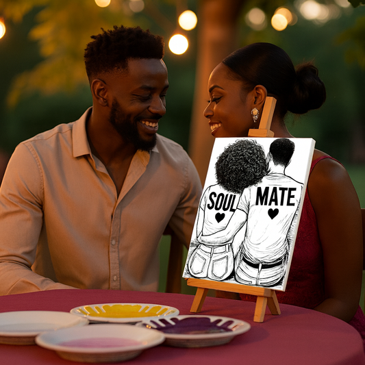 Two Canvas, One Love: Soul Mate Canvas Paint Kit – Romantic Couples Art, DIY Date Night Painting Activity, Love & Faith Home Décor
