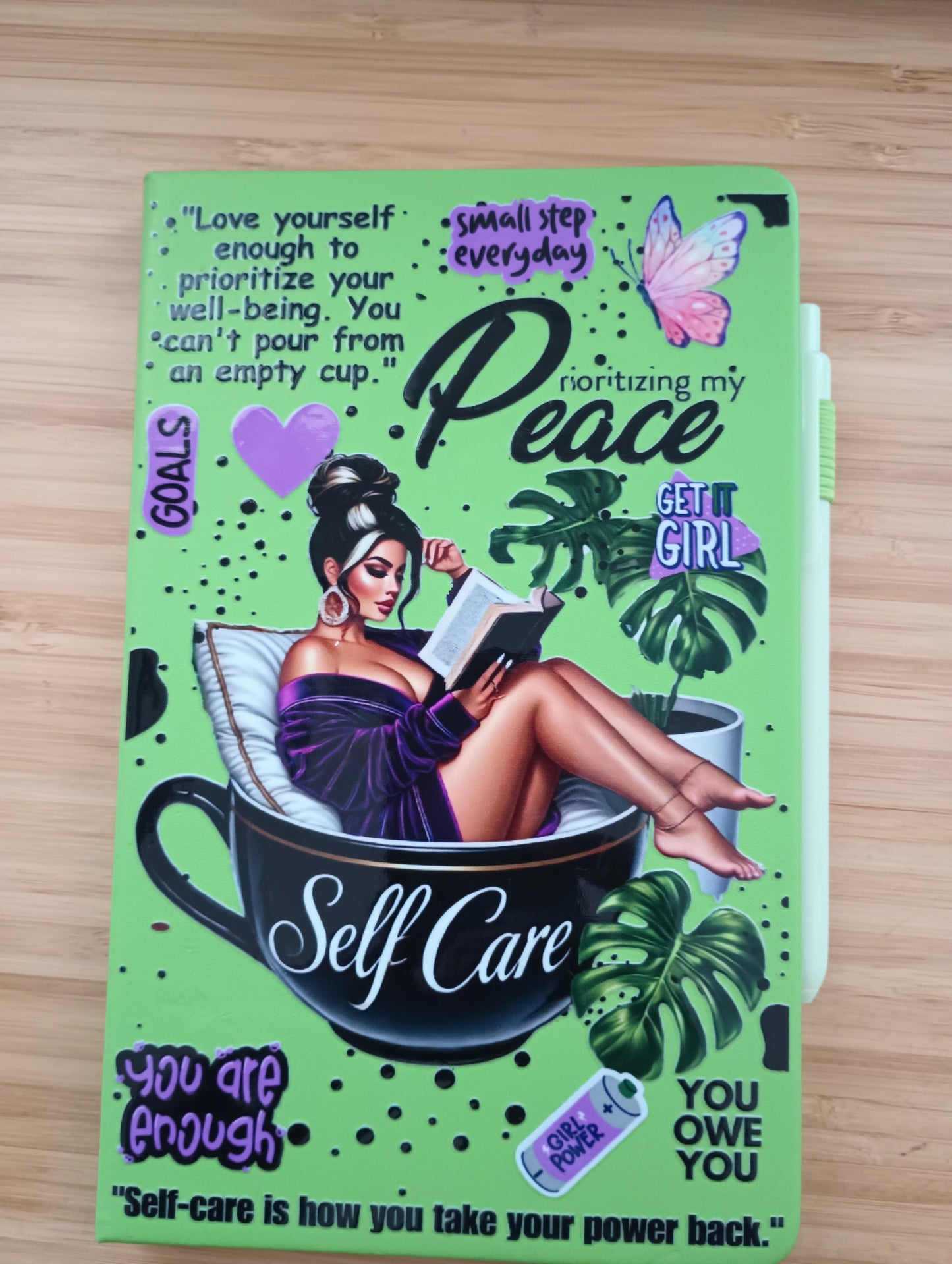 Prioritizing My Peace: A Self-Care & Empowerment Journal" (Vanilla)
