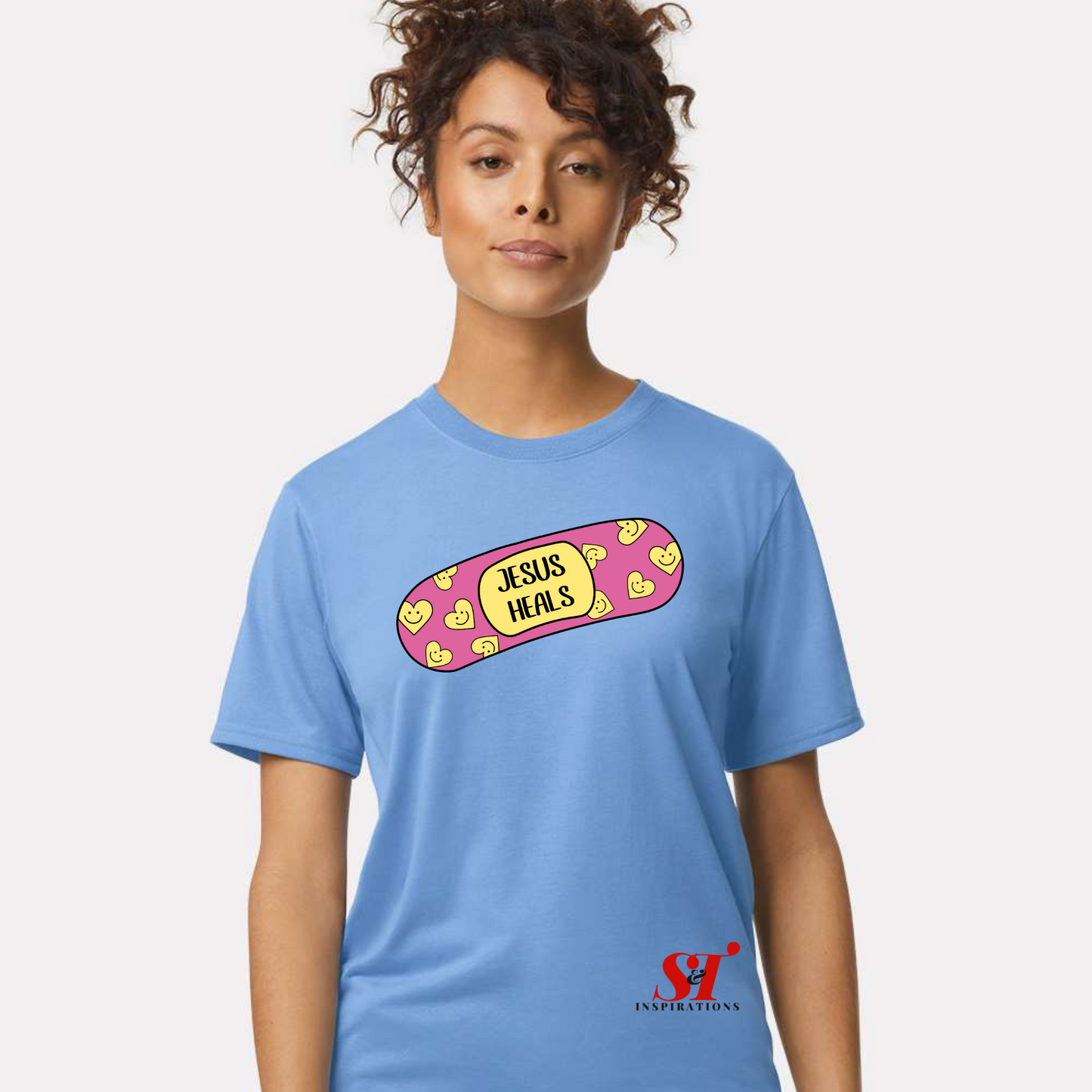 Jesus Heals Bandaid T-Shirt | Christian Faith Shirt | Inspirational Graphic Tee
