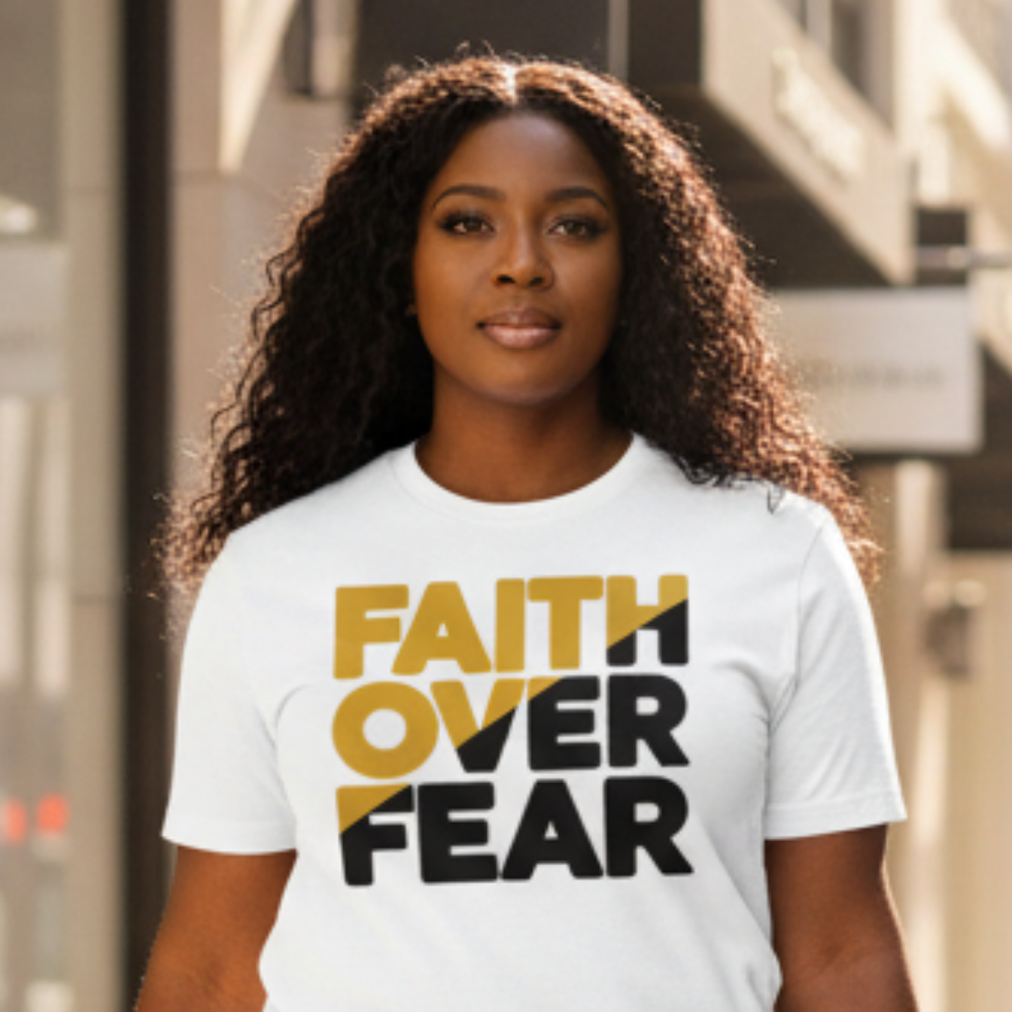 Faith Over Fear Christian T Shirt Encouraging Scripture Inspired Tee for Women