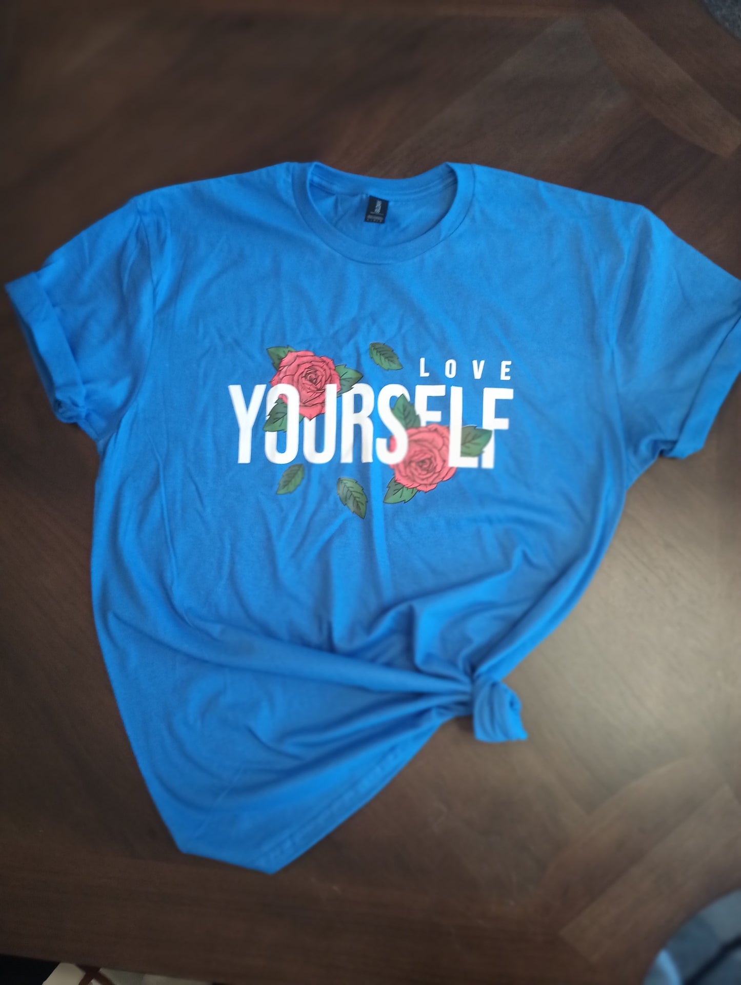 Love Yourself | Floral Graphic T-Shirt – Empowering & Stylish Tee