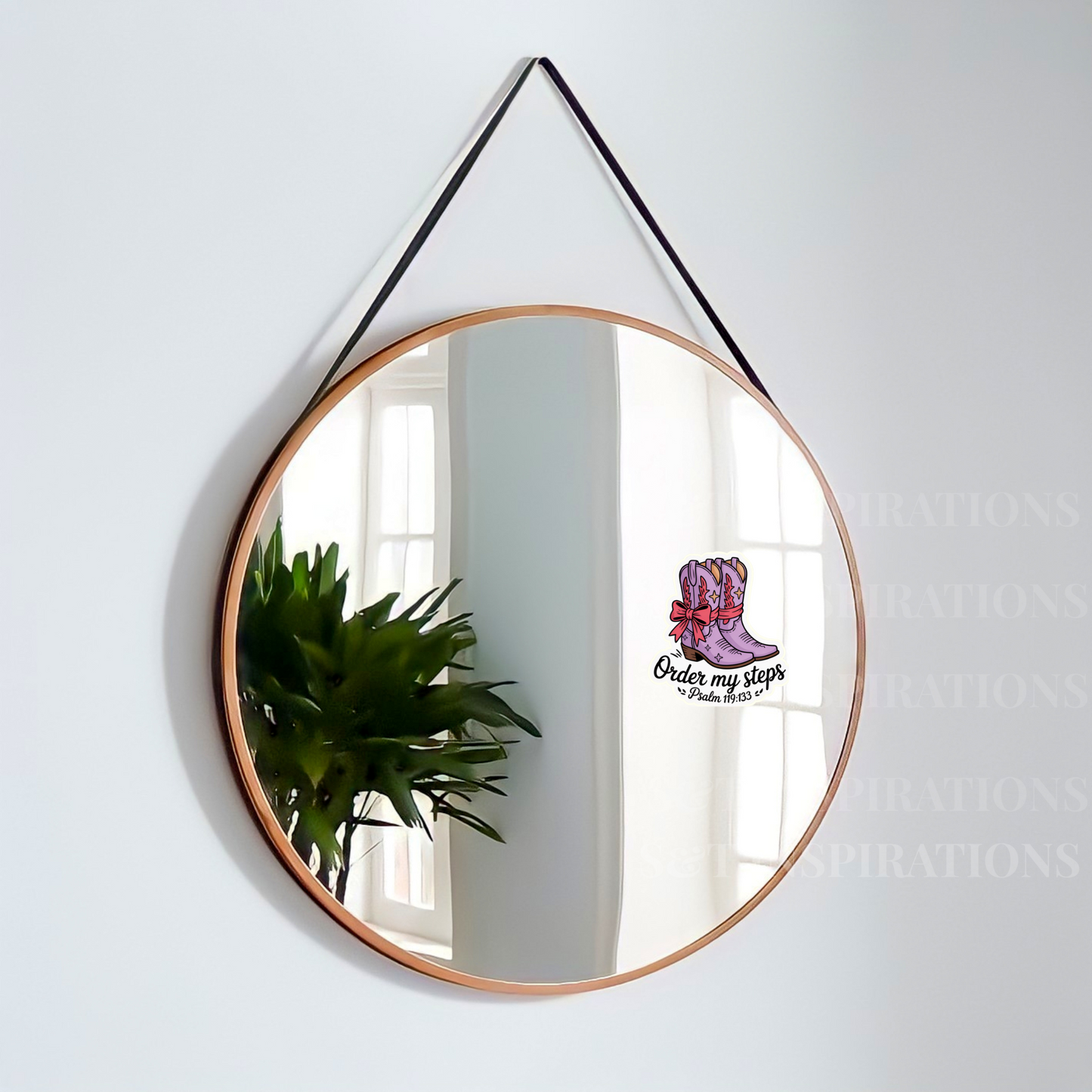 Order My Steps Sticker | Psalm 119:133 Boots Sticker | Christian Cowgirl Vinyl | Faith Western Sticker | Scripture Sticker